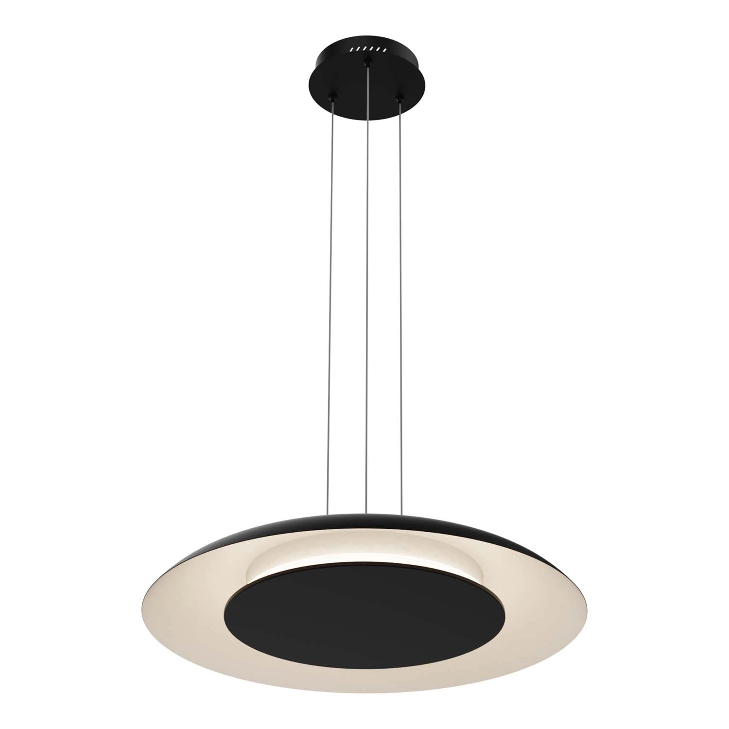 MiLAGRO Lampa wisząca LED PIATTINO 30W 3000/4000/6000K 1900lm czarna