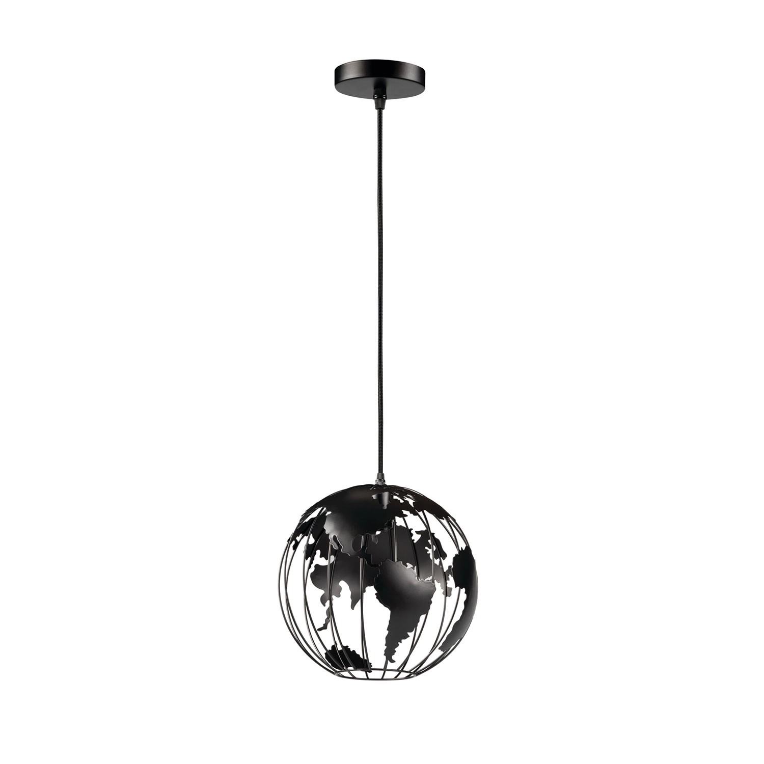 KingBerry Lampa wisząca Ruse 1x max. 10W LED E27 czarna