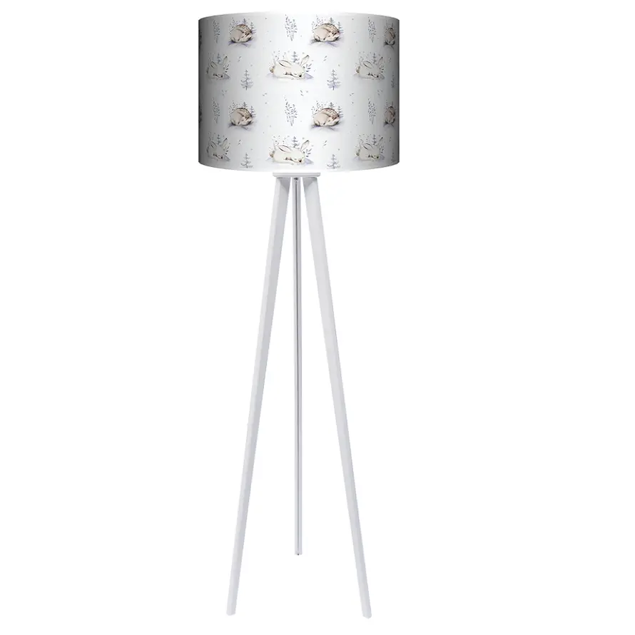 Lampa podłogowa - trójnóg drewniana duża Cosy Winter 2 -kolor podstawy biały FL