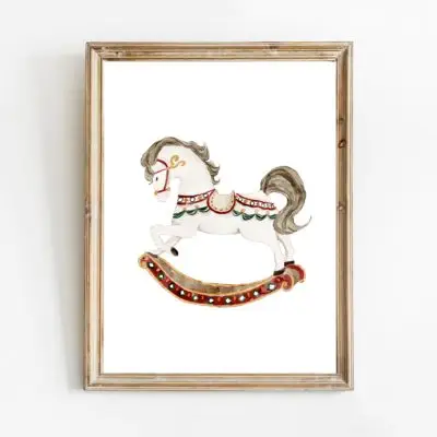 Plakat w ramce Rocking Horse - Plakat w ramce A4