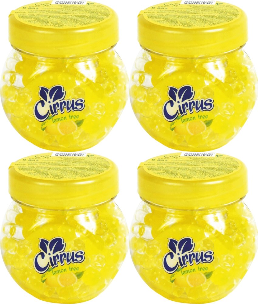 4x Odświeżacz powietrza Cirrus kulki, lemon tree, żel, 150g