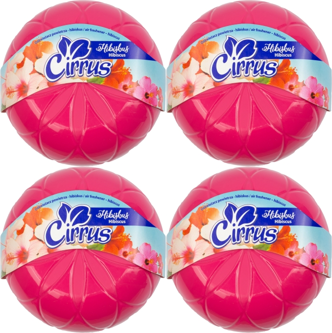 4x Odświeżacz powietrza Cirrus kwiat, hibiskus, żel, 150g