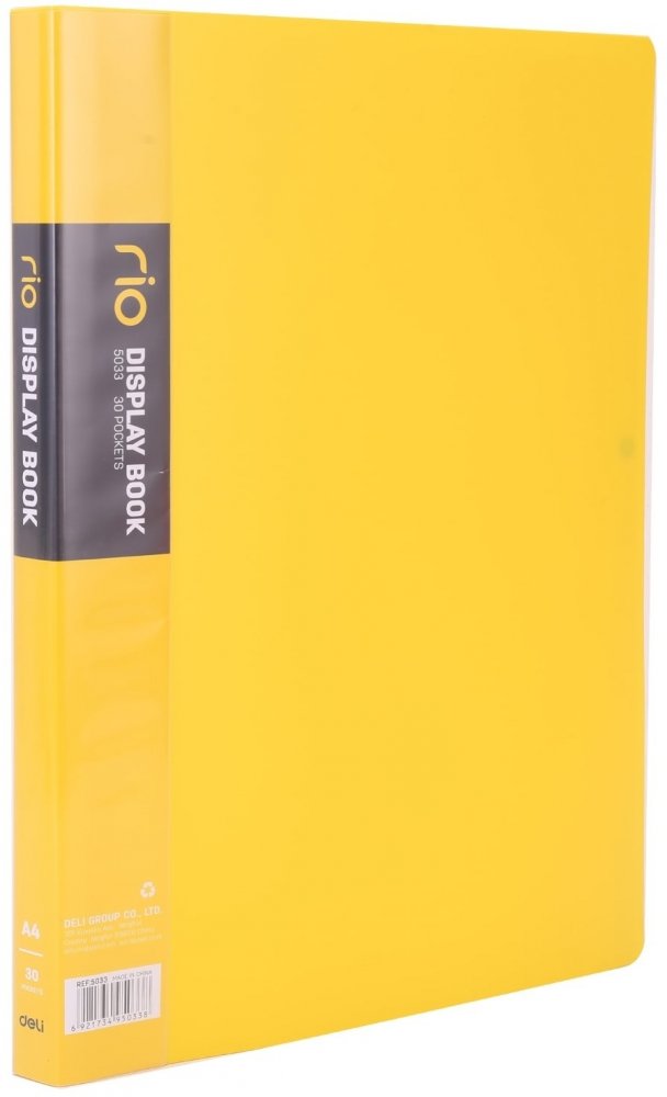Album ofertowy Deli Rio, A4, 30 koszulek, żółty