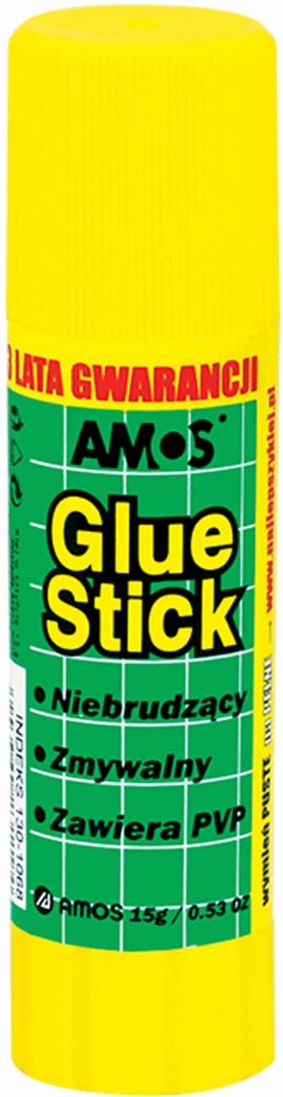 Klej biurowy Amos, w sztyfcie, 15g