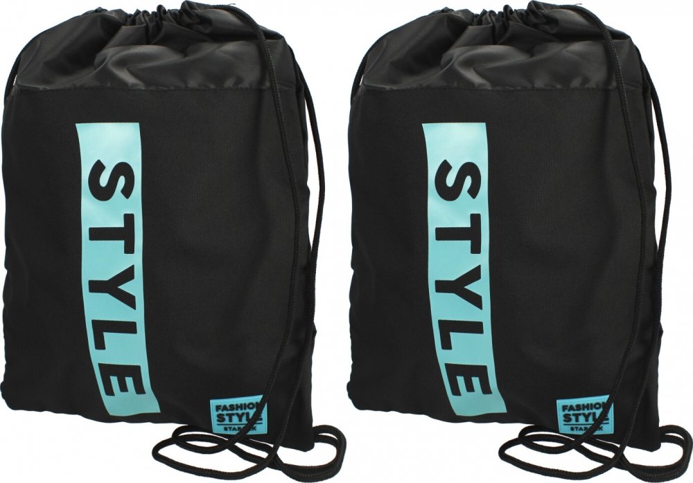 2x Worek na buty Starpak Style, 45x35.5cm, czarny