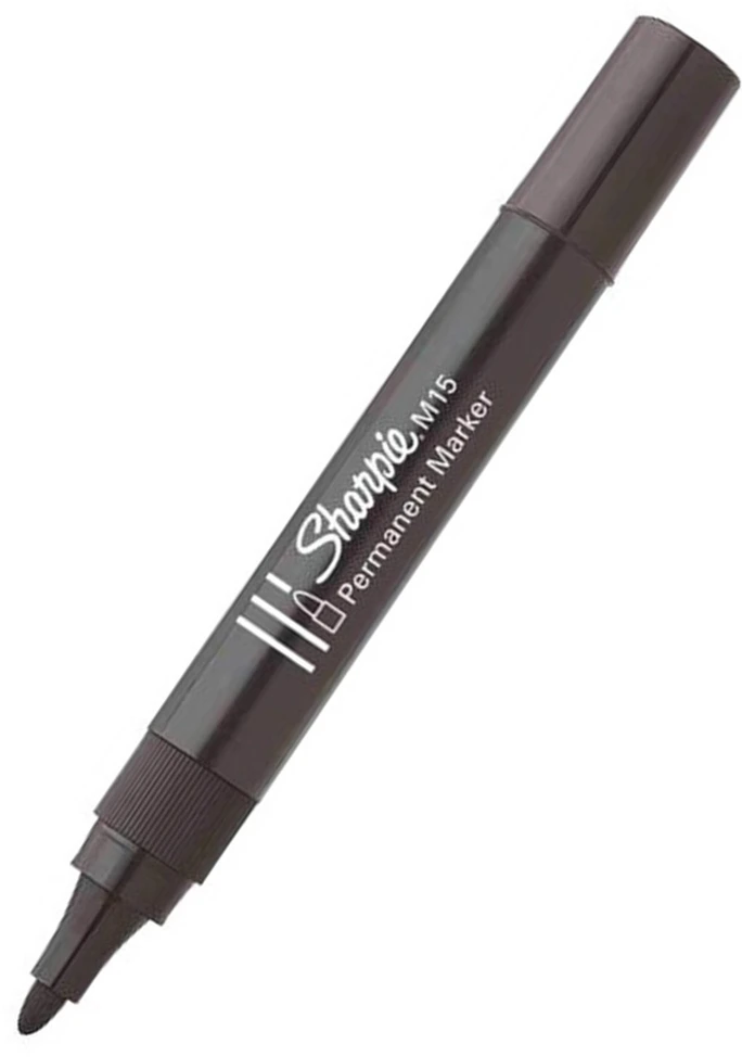 Marker permanentny Sharpie M15, okrągła, 2 mm, czarny