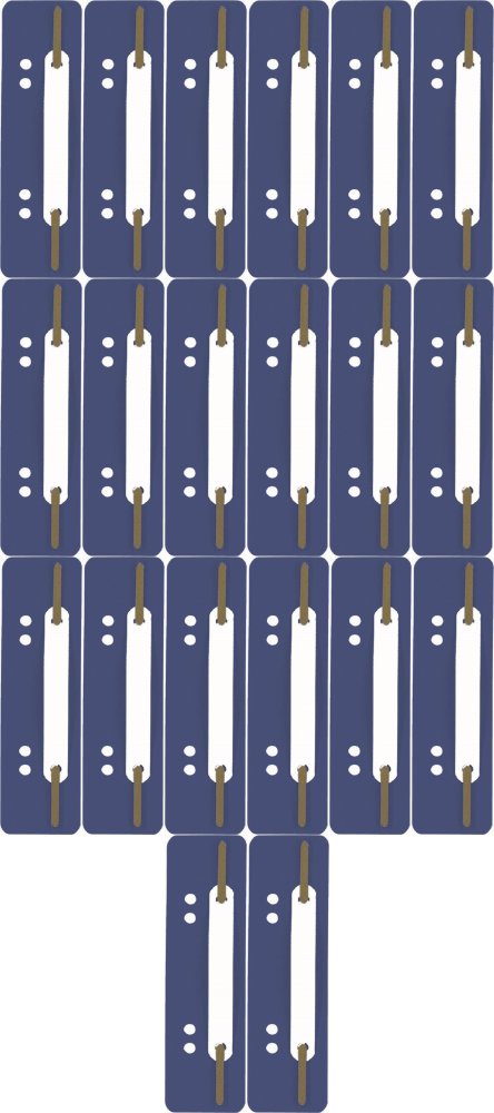 20x Wąsy skoroszytowe spinające dokumenty Durable, 25 sztuk, granatowy