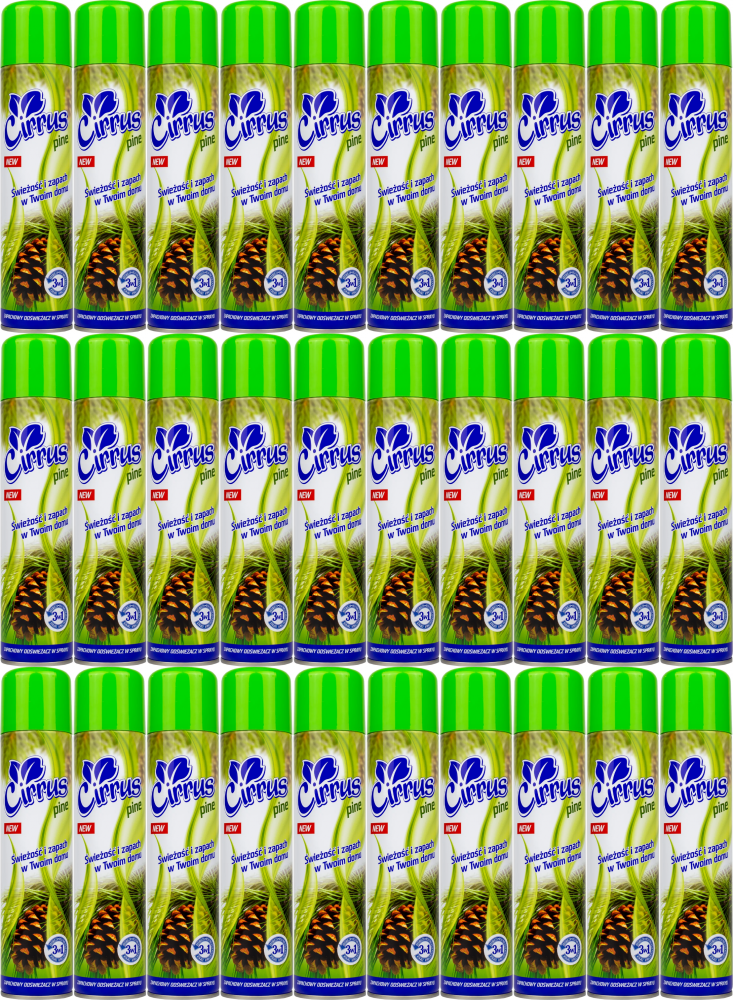 48x Odświeżacz powietrza Cirrus, spray, pine, 300ml