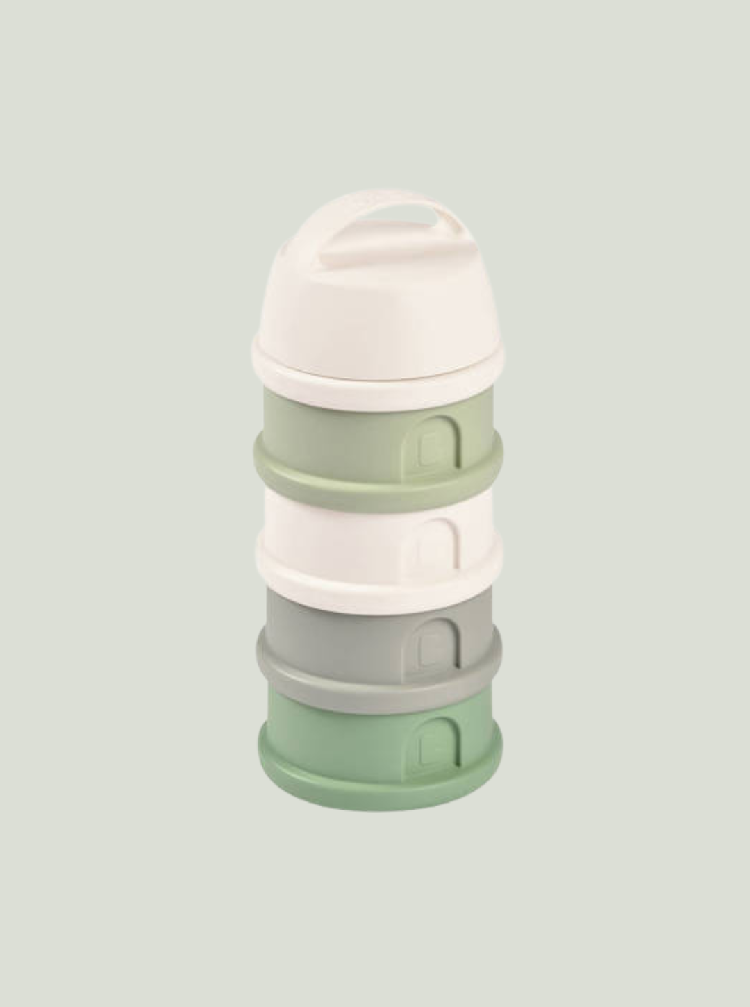 BEABA Pojemniki na mleko w proszku 4 komory cotton white/sage green