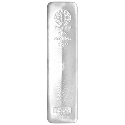 5000 g (5 kg) Sztabka srebra VAT 23 %