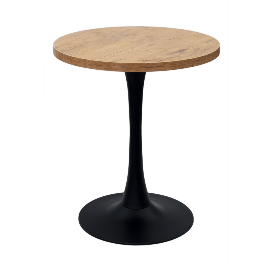 Stolik kawiarniany barowy Fi68cm - dąb lancelot