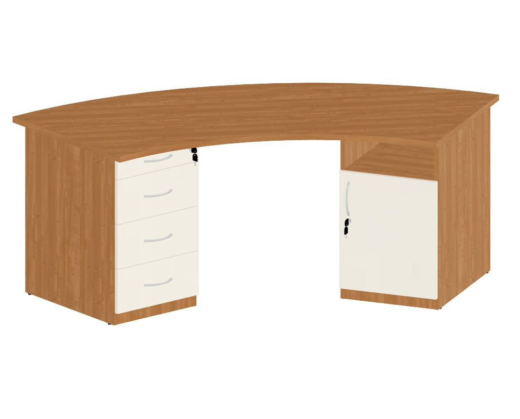 HEBE BP34/8 Biurko szafkowe prawe 210x80x74h (Kolor korpusu: Buk Fiord Jasny)