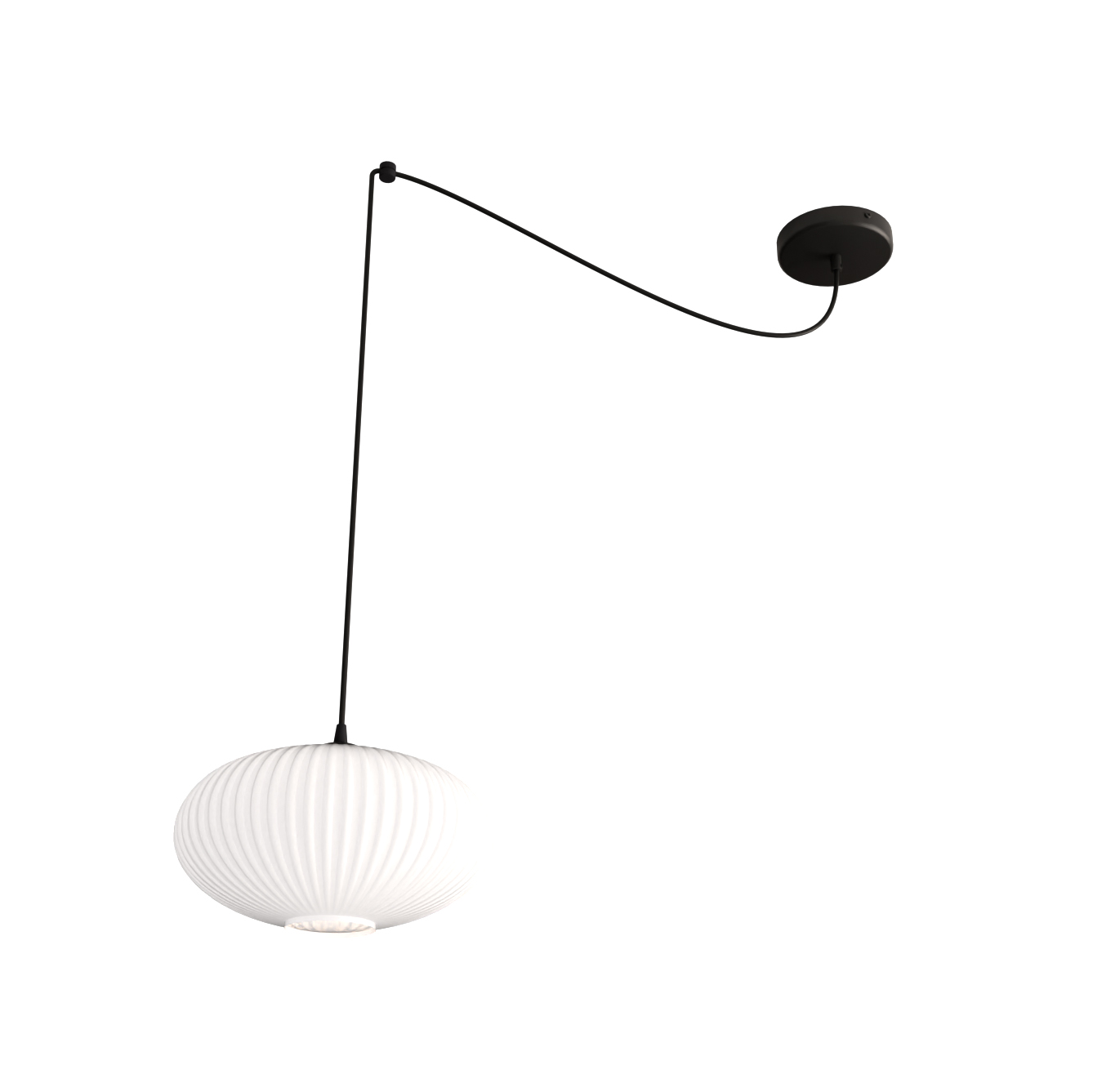 Emibig Origo lampa wisząca 1x15 W biała-czarna 1374/1