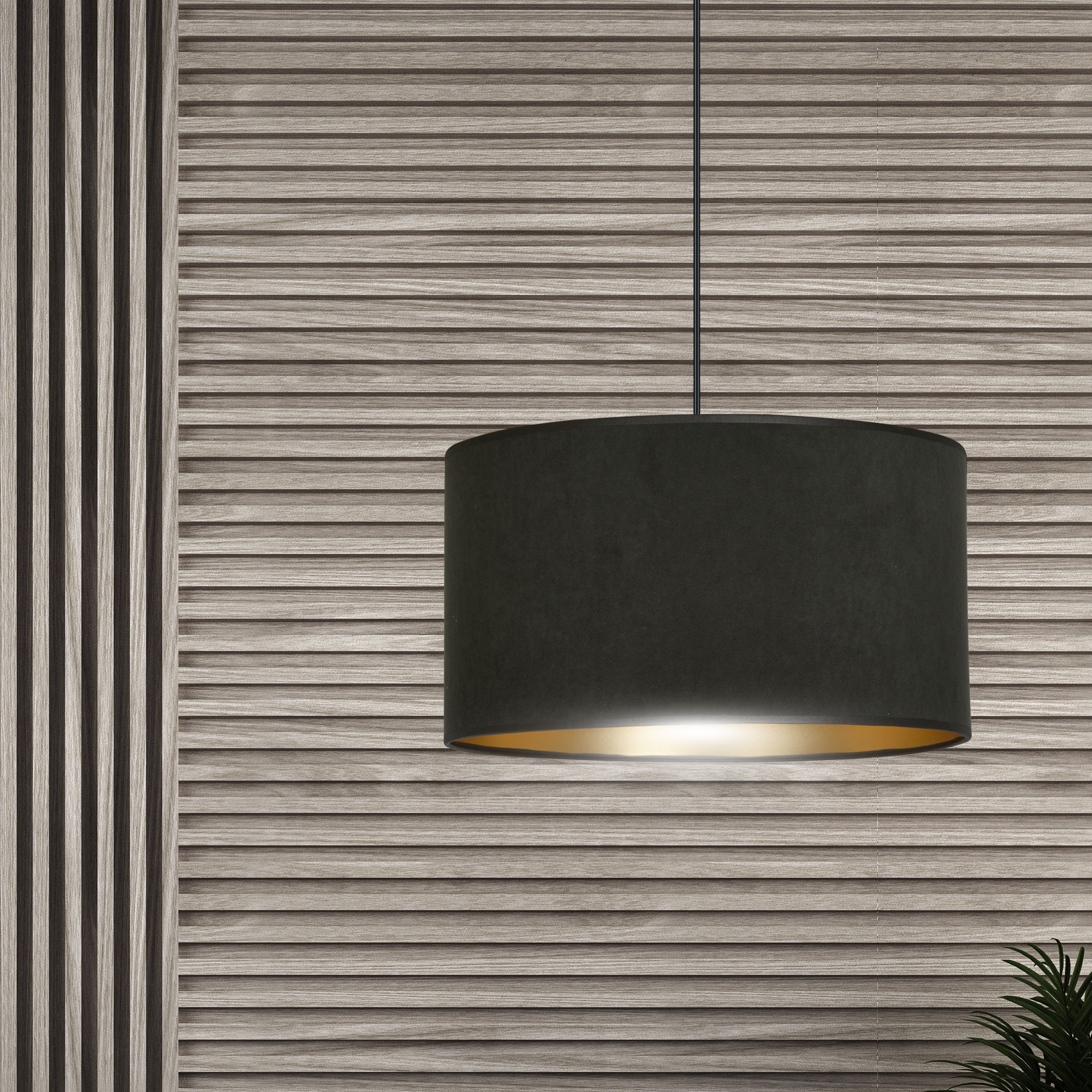 Emibig Hilde lampa wisząca 1x15 W czarna-złota 1054/1 - Wysyłka w 24h