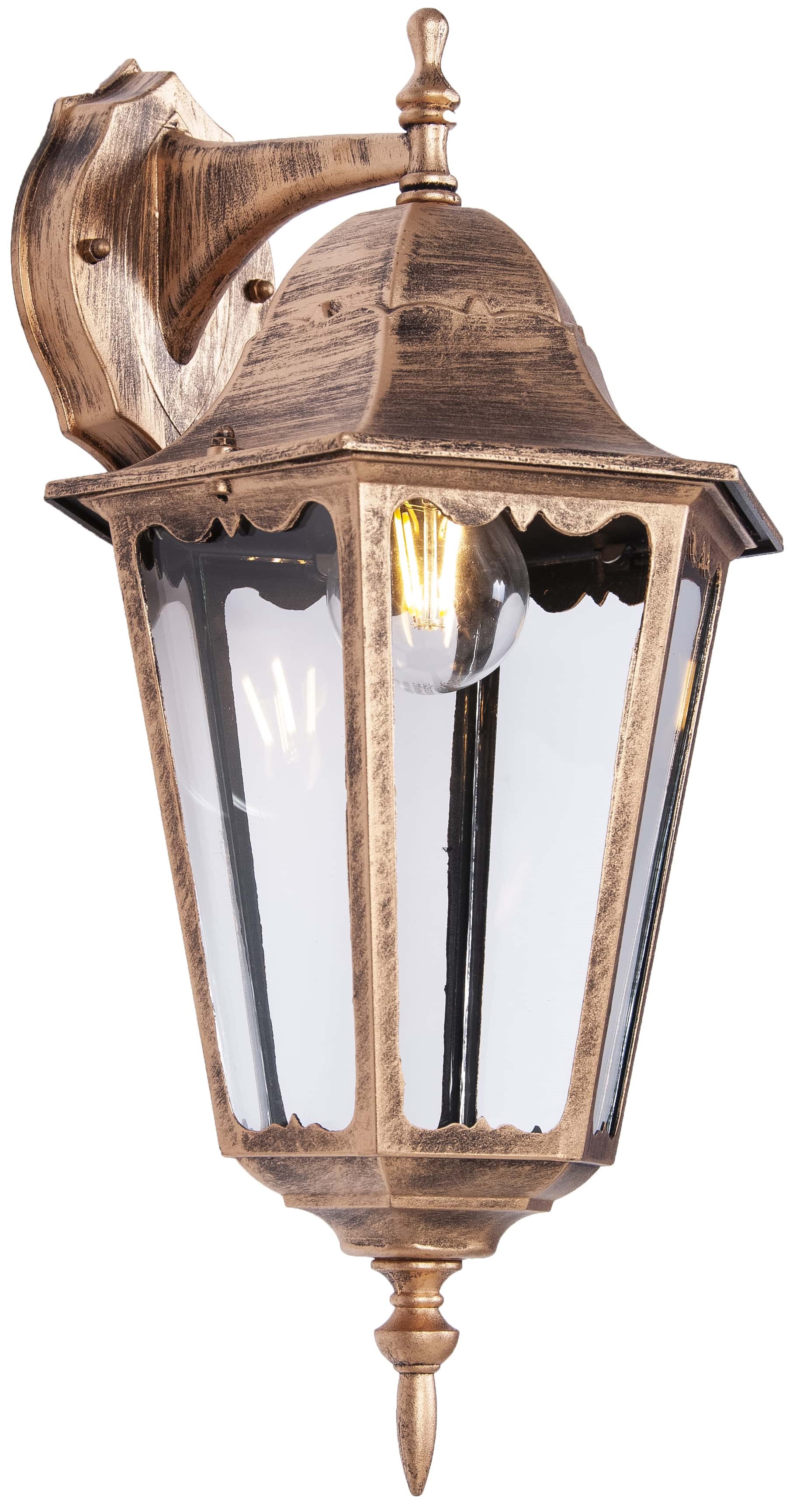 Kaja Lozana kinkiet zewnętrzny 1x60W czarny/złoty K-5006ADOWNCZARNY/ZŁOTY