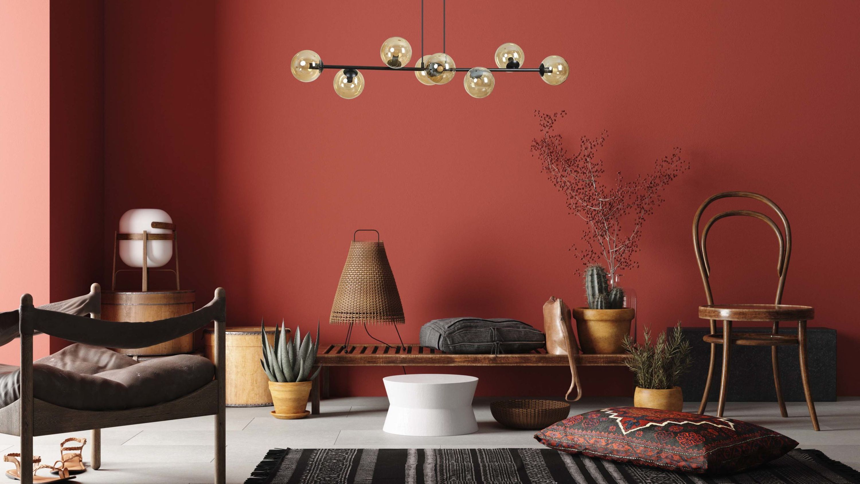 Emibig Rossi lampa wisząca x10 W czarna-bursztynowa 876/8