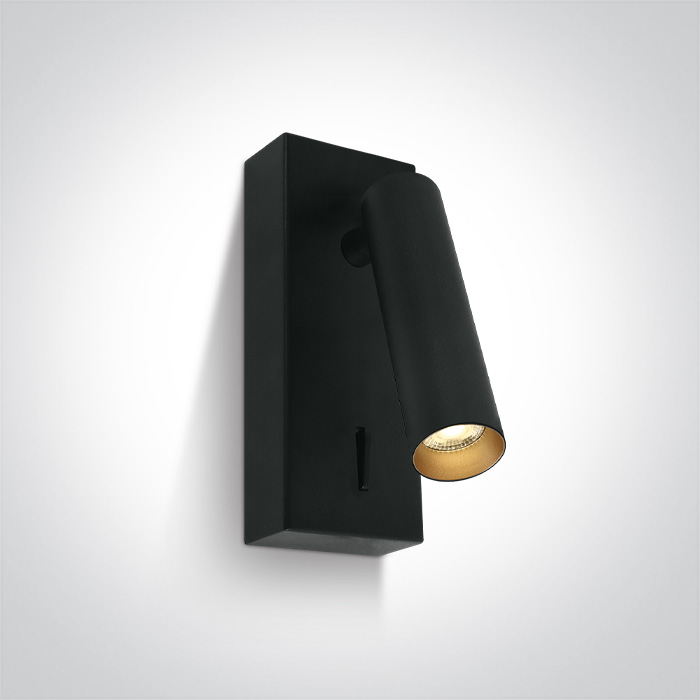 One Light Kandila kinkiet 1x3 W czarny 65746/B/W