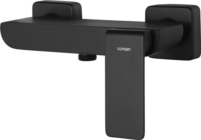 Corsan Trino bateria prysznicowa ścienna czarny półmat CMB7151BLTRINO