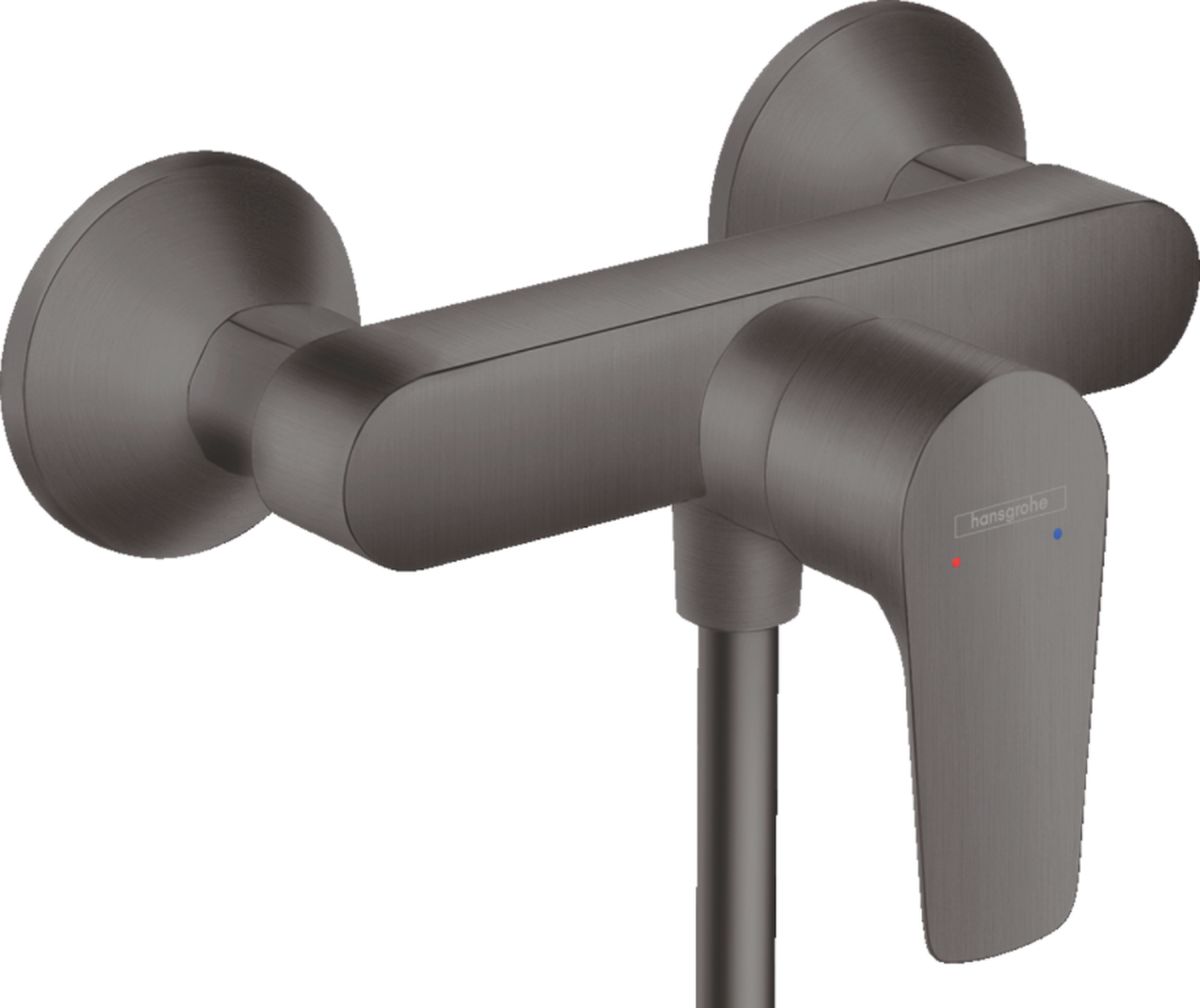 Hansgrohe Talis E bateria prysznicowa ścienna czarny chrom szczotkowany 71760340