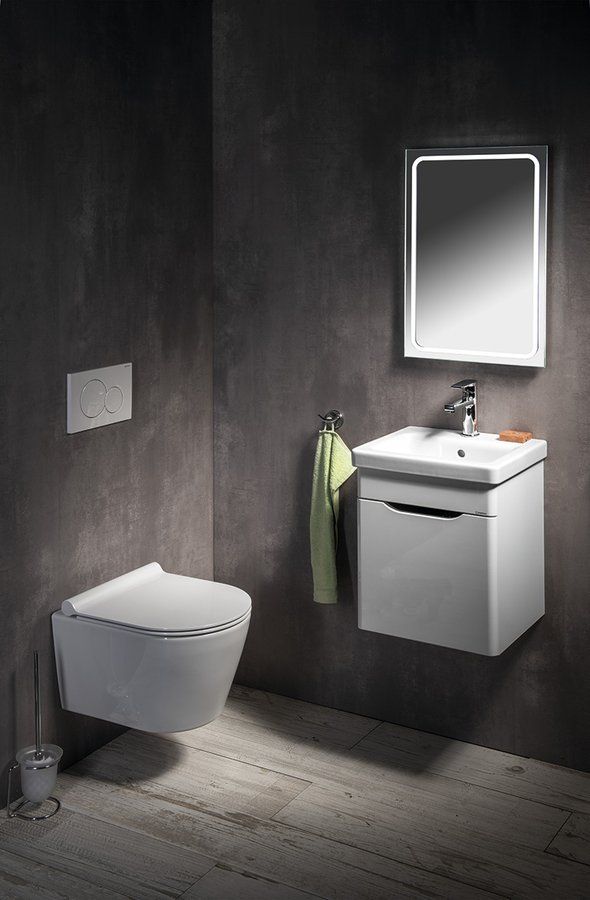 Sapho Gemini lustro 60x40 cm prostokątne z oświetleniem LED GM040