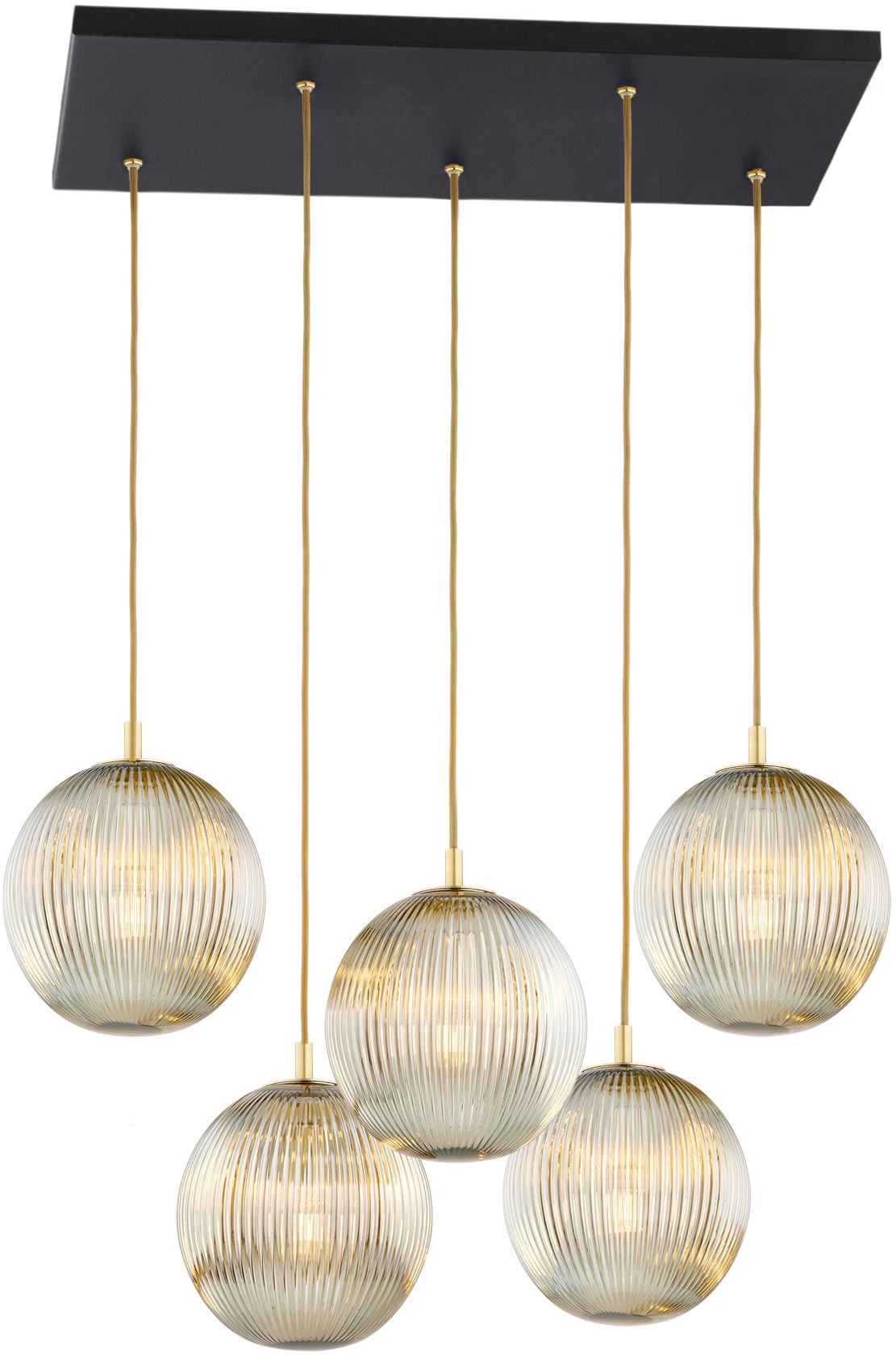 Argon Paloma lampa wisząca 5x15 W mosiądz 2189