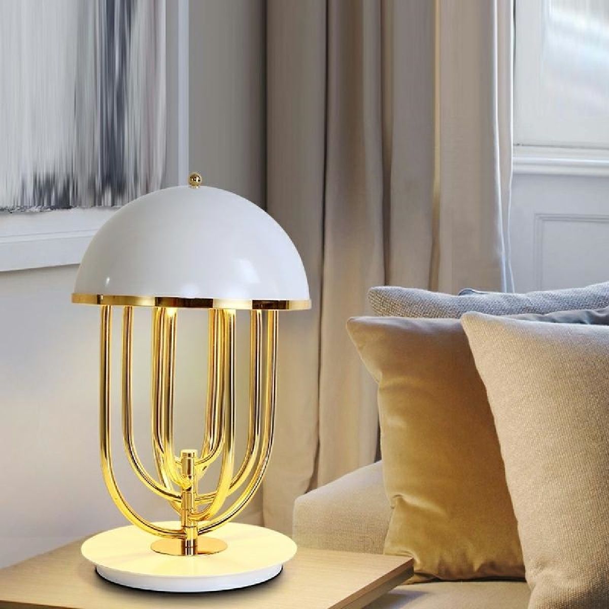 Moosee Bottega lampa stołowa 2x5W złoty/biały MSE010300151 - Wysyłka w 24h