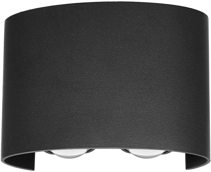 Italux Ortelo kinkiet zewnętrzny 4x4 W czarny piaskowany OWL-451-2-BL