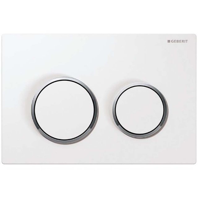 GEBERIT Przycisk spłukujący OMEGA20 21,2x14,2 cm biały/chrom 115085KJ