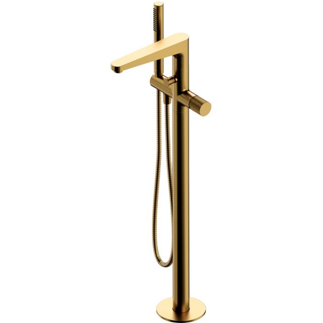 OMNIRES Bateria wannowa wolnostojąca CONTOUR złota szczotkowana CT803