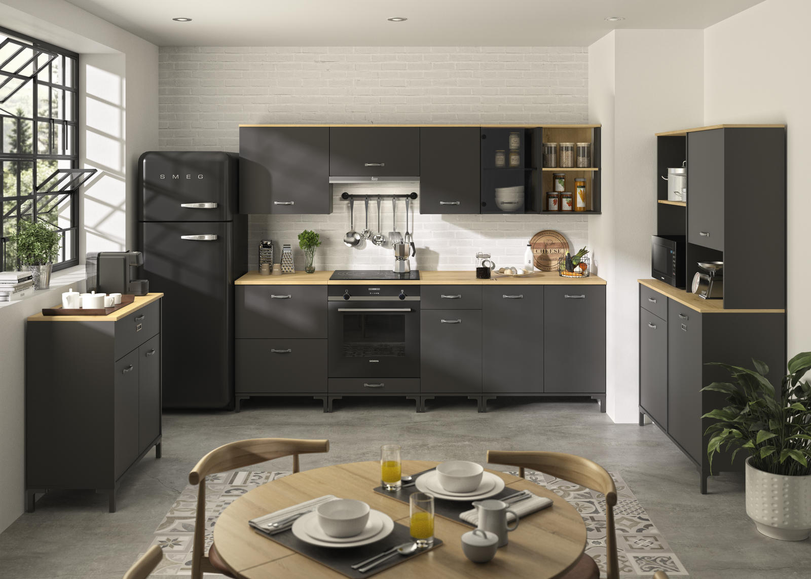 Kuchnia w designie industrialnym Manchester I