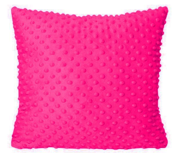 Poszewka MINKY rozmiar 40x40 wz. fuksja