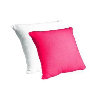 POSZEWKA POLAROWA ACTIVE na JAŚKI 40x40 ,przytulny polar wz. koralowo-biały