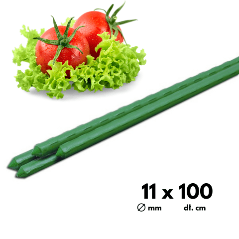 Tyczka ogrodowa stalowy palik do pomidorów 1,1cm x 100cm 10szt.
