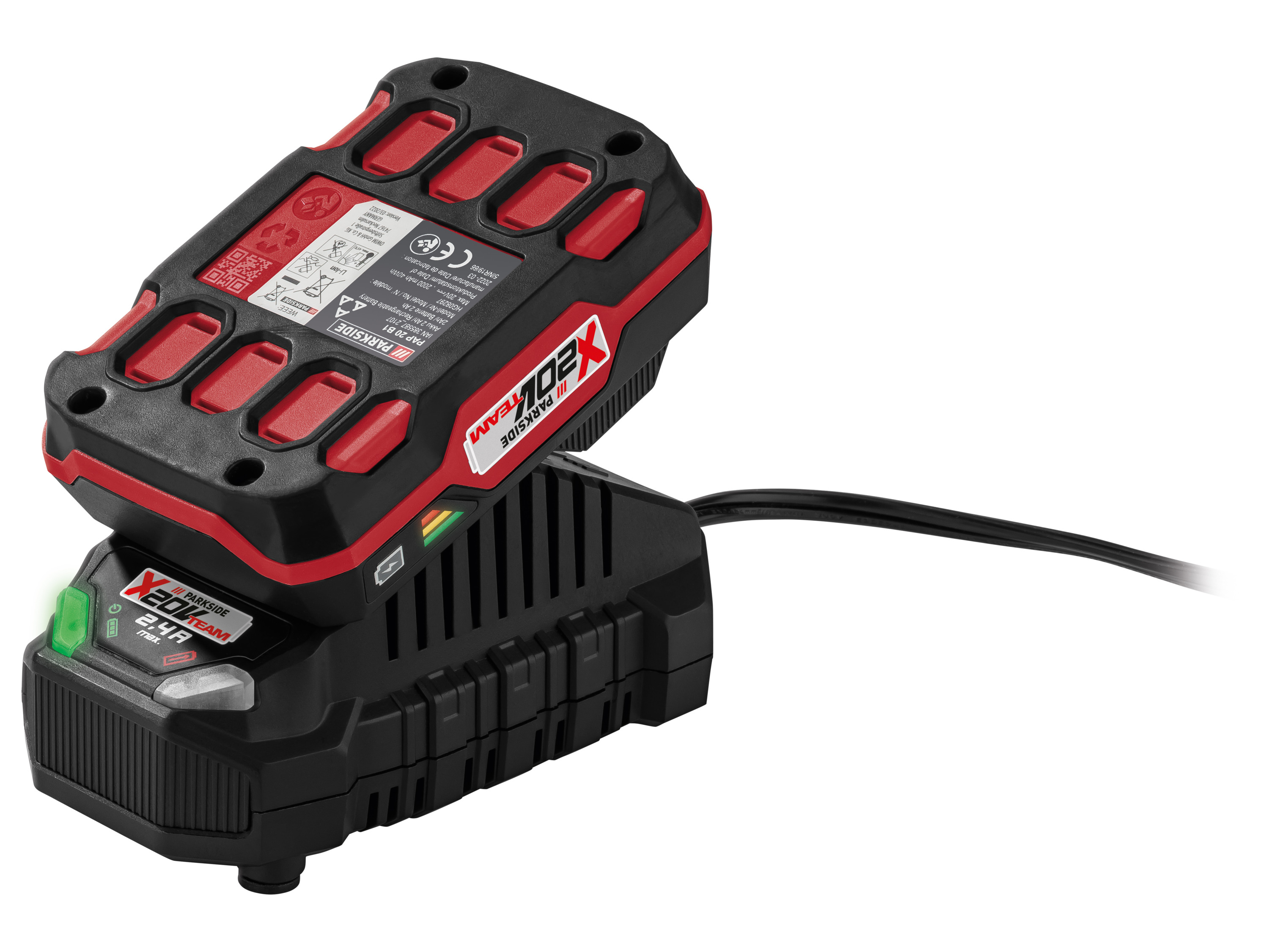 Parkside Akumulator 20 V, 4 Ah z ładowarką 2,4 A