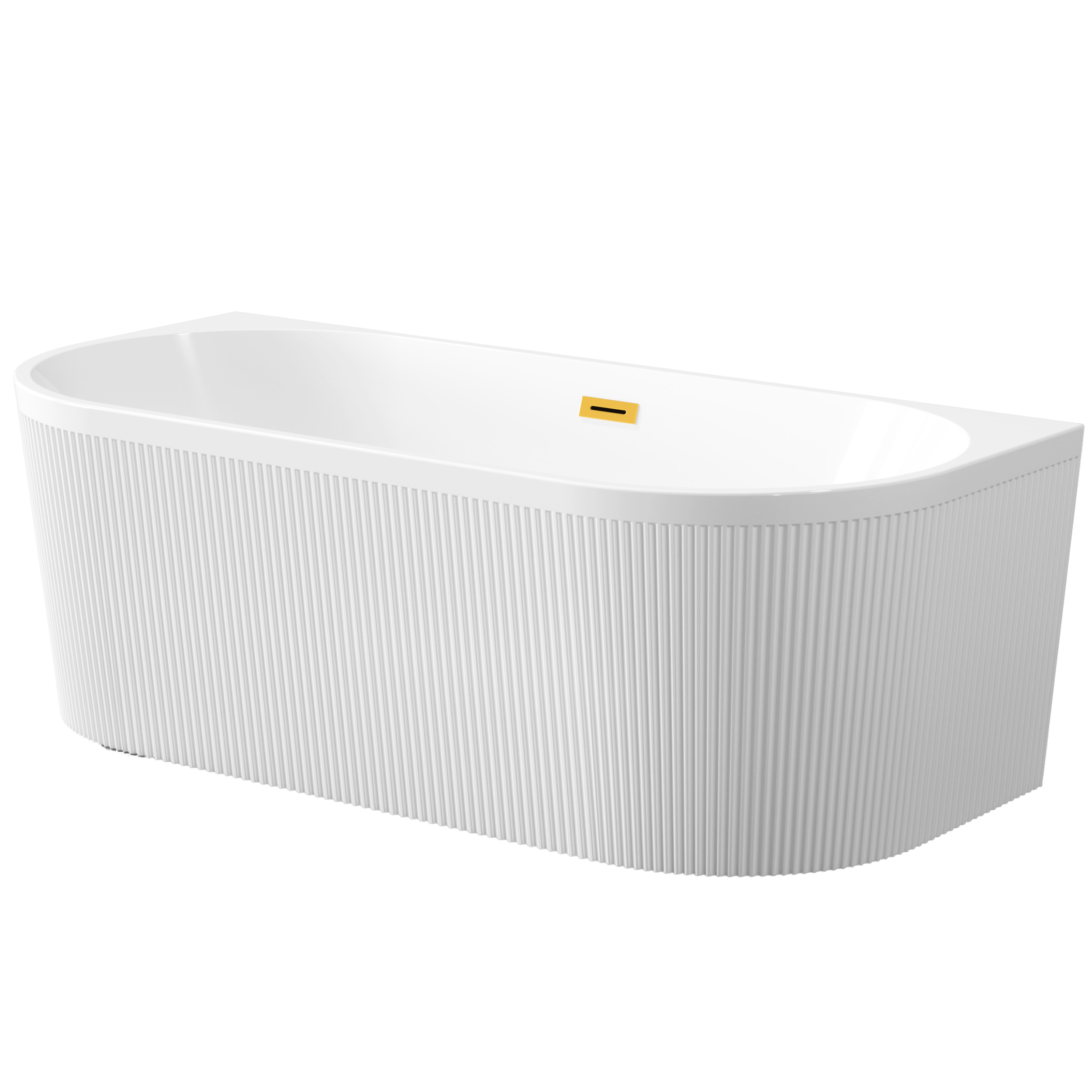 Darmowa Dostawa - Wanna przyścienna 170x80 cm owalna biała Invena Glamour AN0219U