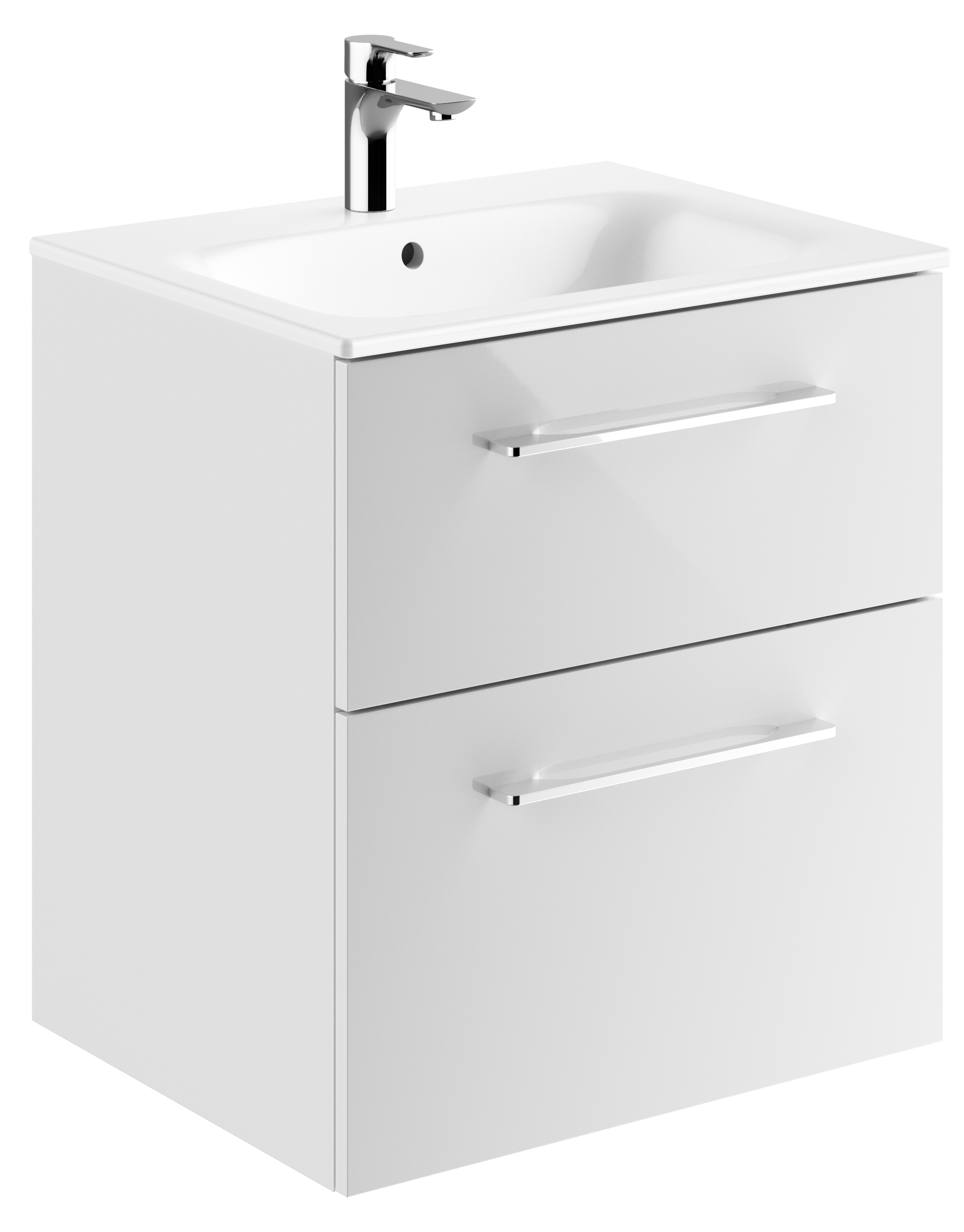 Darmowa Dostawa - Umywalka z szafką 60 cm białą Geberit Selnova Square 501236001