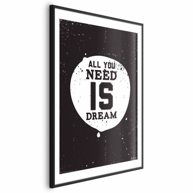 Plakat Artgeist All you need 21x30 cm z ramą czarną 1 szt