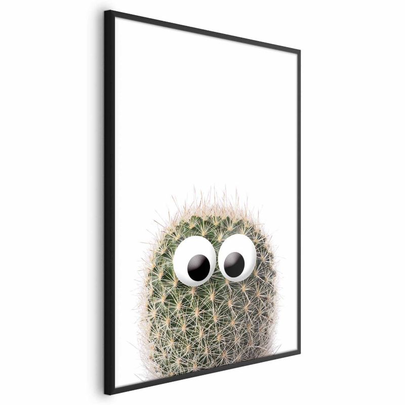 Plakat Artgeist Kaktus z oczami 40x60 cm z ramą czarną 1 szt