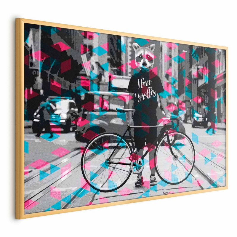 Plakat Artgeist Giraffes 30x21 cm z ramą złotą 1 szt