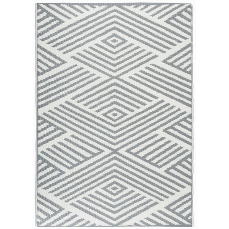 Dywan zewnętrzny e-floor 160 x 220 cm Geometryczny Szary 1 szt