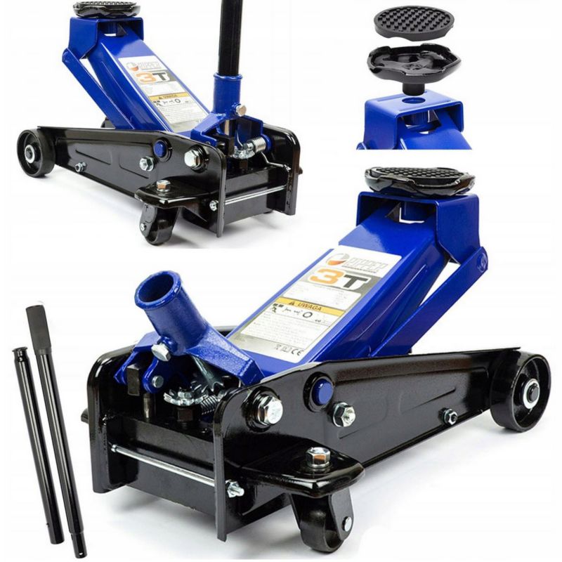 Podnośnik samochodowy nisko profilowy hydrauliczny BJC żaba lewarek 125-460mm 3t 1szt.