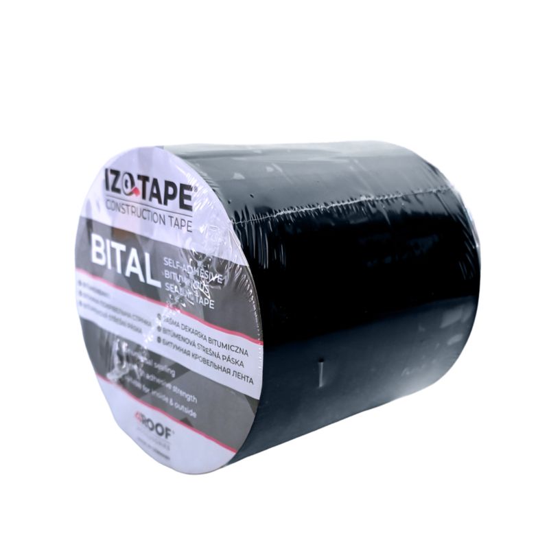 Taśma bitumiczna dekarska 4ROOF IZOTAPE BITAL 150mm 10mb kolor grafit super elastyczna uszczelniająca 1szt.
