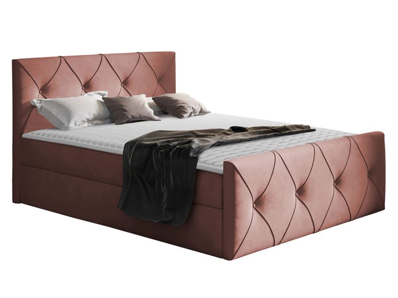 Łóżko kontynentalne MIRJAN 24 Crystal Lux 180x200 róż indyjski 1 szt.