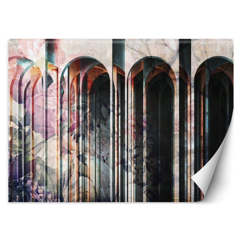 Fototapeta Feeby Kolumny kolorowe kwiaty 200x140 1 szt