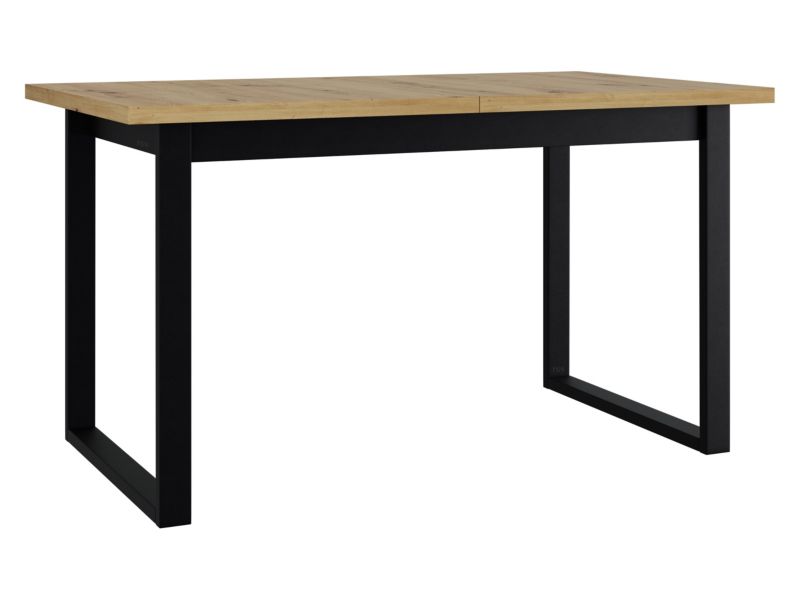 Stół MIRJAN 24 rozkładany Ikon 80 x 140/180 III dąb artisan/czarny metal 1 szt.