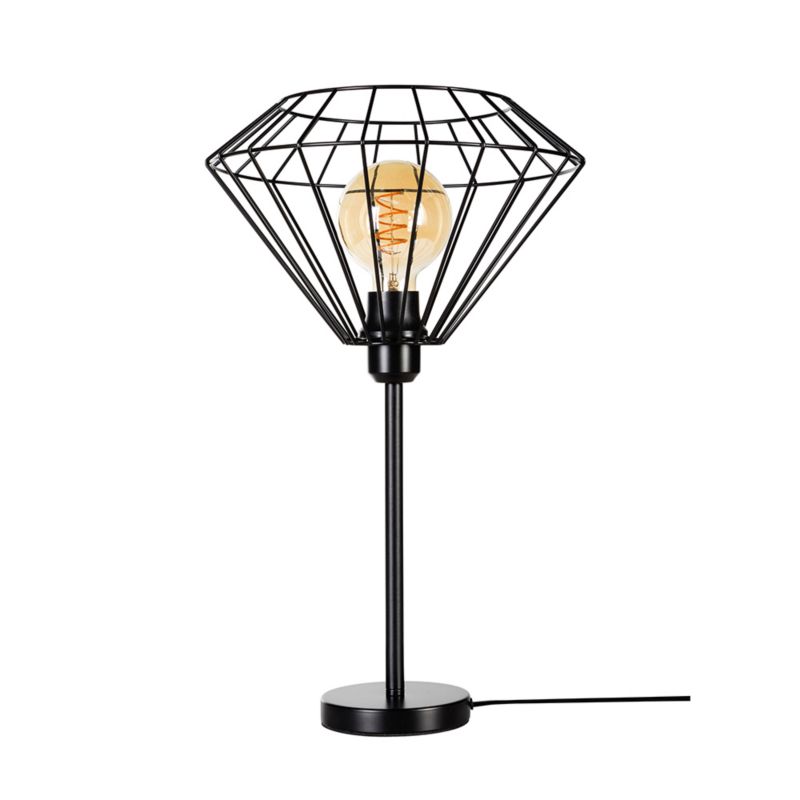 Lampa Stołowa SPOT Light 1xE27 Max.25W Elegancka Czerń w Klasycznym Stylu, Polski Producent, 1 szt.