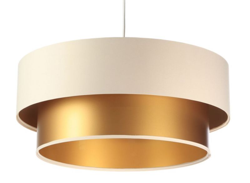 Lampa Bps Koncept wisząca DOUBLE CREAM 40 kremowa/złota 1 szt
