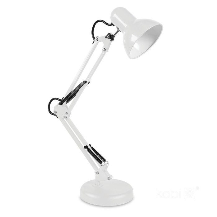 Lampka biurkowa Kobi 1xE27 biała 1szt.