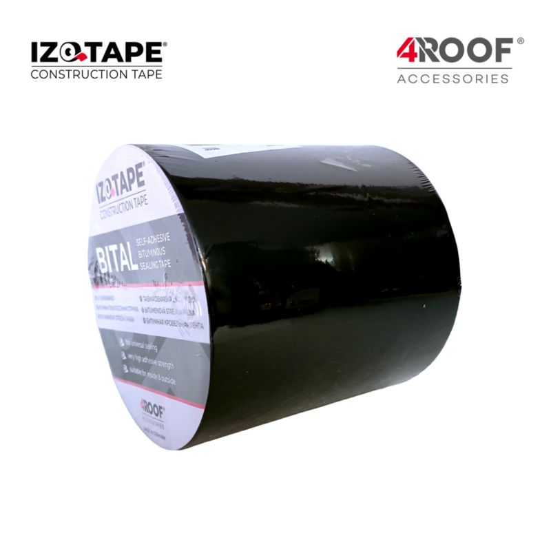 Taśma bitumiczna dekarska 4ROOF IZOTAPE BITAL 150mm 10mb kolor czarny super elastyczna uszczelniająca 1szt.