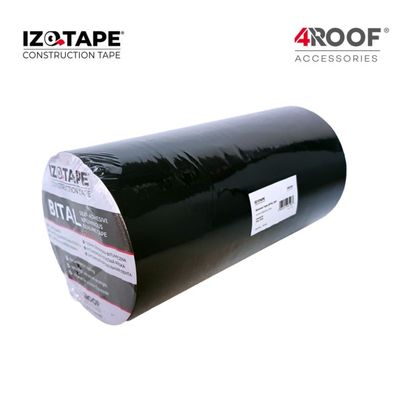 Taśma bitumiczna dekarska 4ROOF IZOTAPE BITAL 300mm 10mb kolor grafit super elastyczna uszczelniająca 1szt.